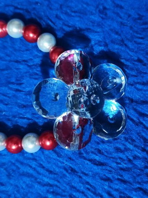 Bracelet very special new, white and red