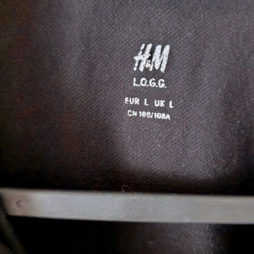 Polo shirt Large black H&M like new, 100% cotton