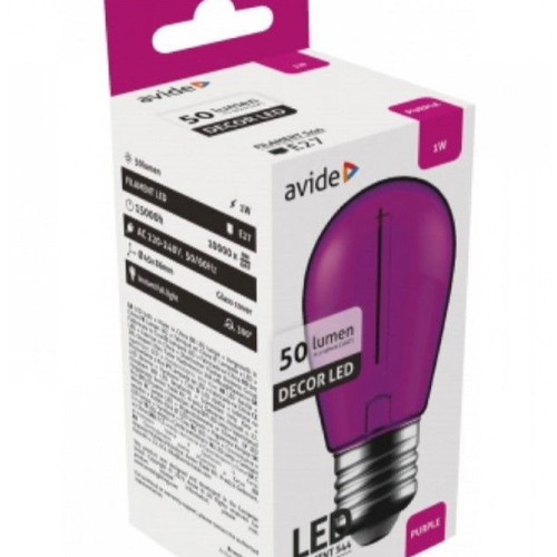 Avide LED decorative filament bulb 1W E27 purple new