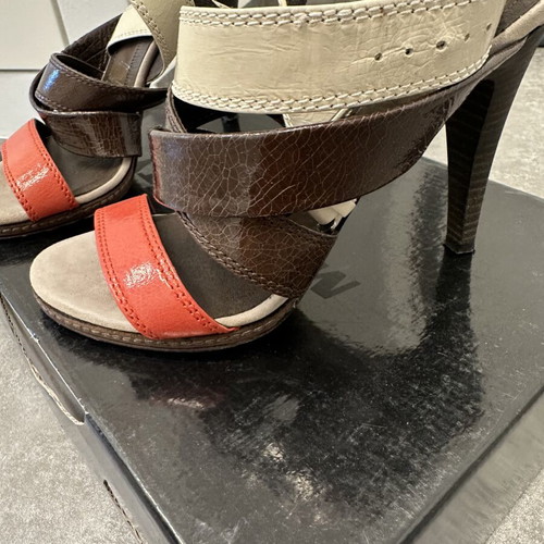 Miss Sixty high heel sandals used, size 37, beige and brown