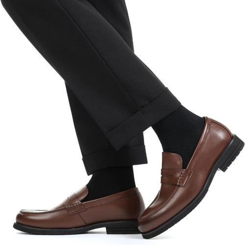 Bruno Marc men's loafers vegan leather size 46 brown