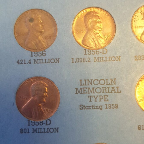 Lincoln Wheat Cents collection used 1951-1962D, 29 coins