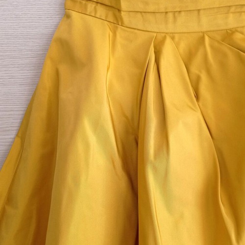 John Galliano yellow silk skirt new, L/XL