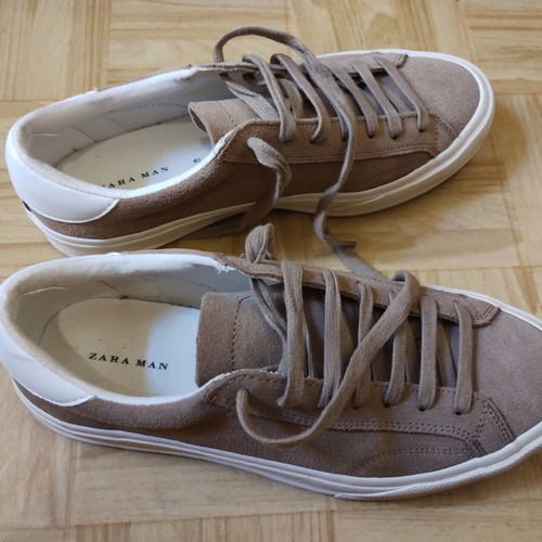 Zara Man Sneakers new, beige and brown, size 40
