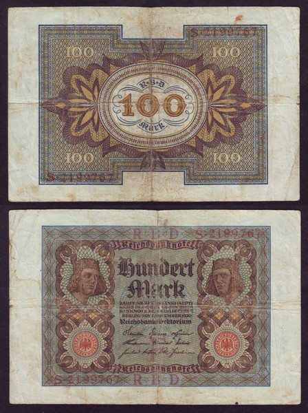 Γερμανία  Germany 100 Mark 1920  (Альб01)