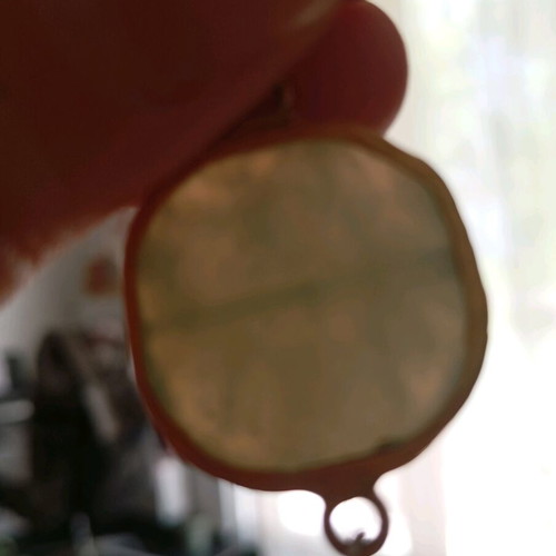 Byzantine earrings used, light gray-green, handmade