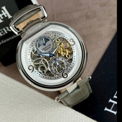Heritor Lincoln automatic watch unisex, grey, new