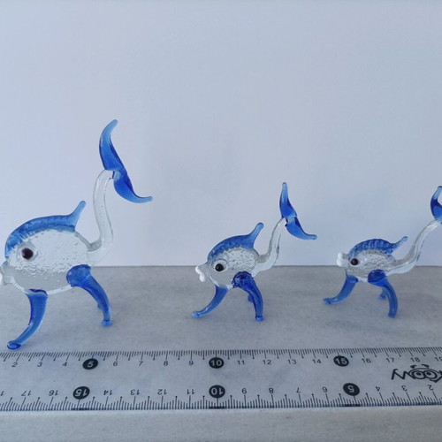 Vintage crystal decorative fish figurines like new