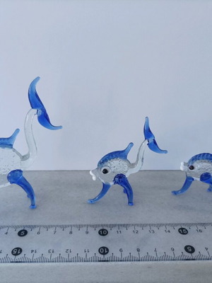 Vintage crystal decorative fish figurines like new