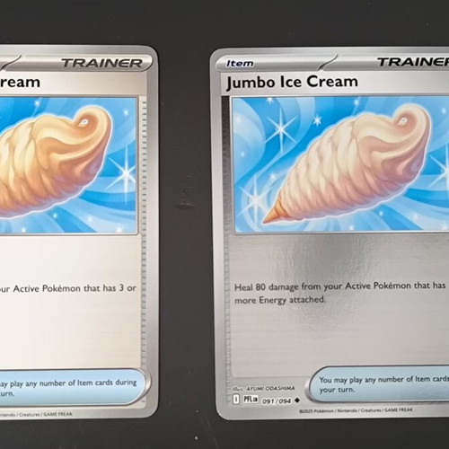 Jumbo Ice Cream set like new, normal and reverse holo