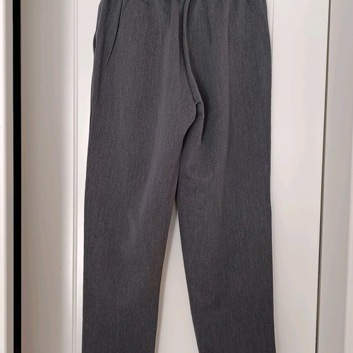N&P Dark Gray Paperbag High-Waist Pants M like new with Tie-Waist Belt