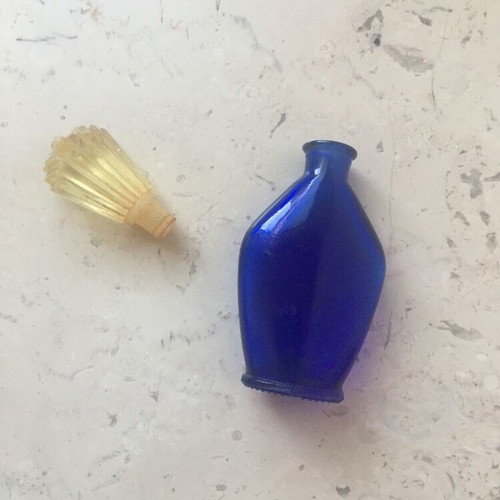 Bourjois Mini Empty Cobalt Blue Glass Bottle Like New
