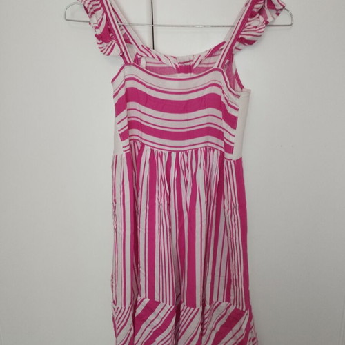 Abel & Lula cotton long dress size 8-9 like new, white and pink