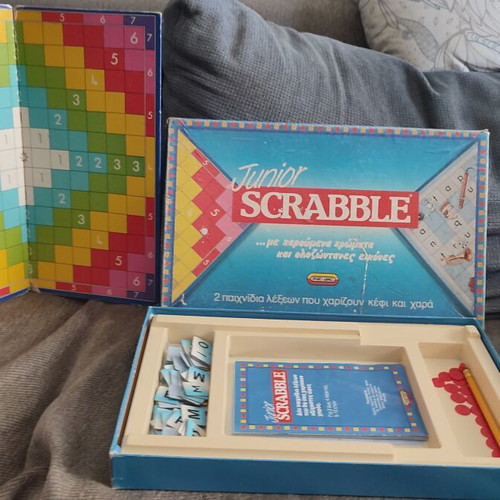 Junior Scrabble board game, MB Games / El Greco 1991 vintage