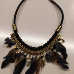 Necklace with feathers
