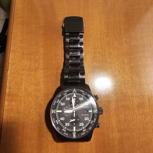 Citizen Eco-Drive wristwatch, black, men's