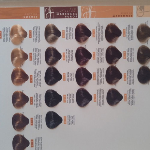 Nirvel professional hair color chart