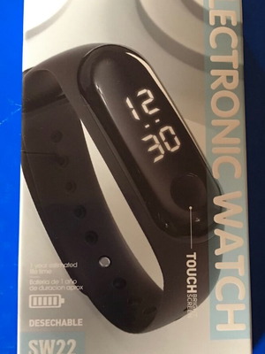 Esdras electronic watch SW22 new, black silicone strap