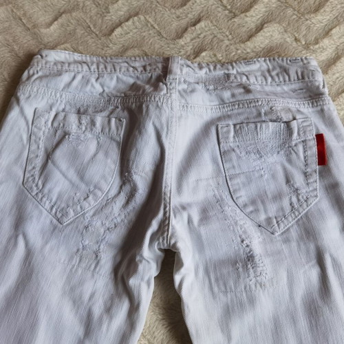 White women's jeans like new, size S/36/8, cotton