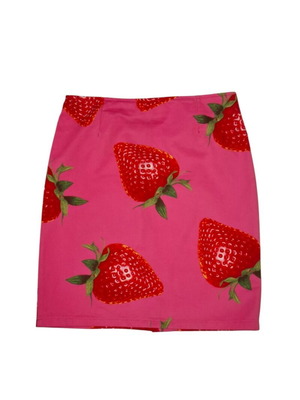 Fiorucci Grace vintage skirt used with strawberry print, made in Italy