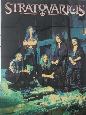 Stratovarius flag banner used, 105x75cm, Italy 1998