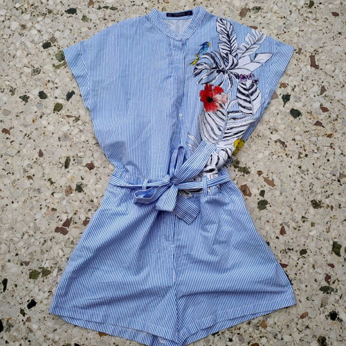 Summer cotton one-piece shorts Zara size S-M like new