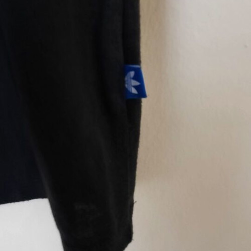 Adidas women's T-shirt used, black with colorful print, size E38/UK12