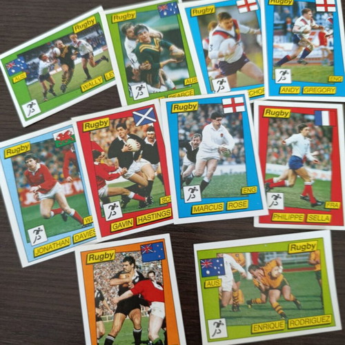 Panini Supersport 87 Rugby Sticker Pack, 10 different numbers