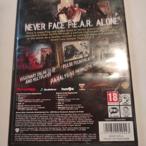 F3ar PC game like new