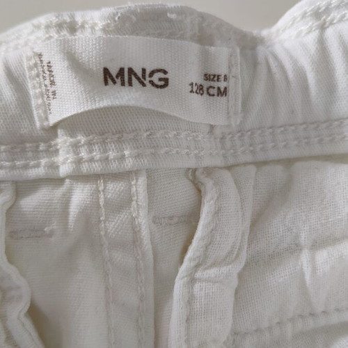 Mango shorts like new, size 128 cm, white, 8 years