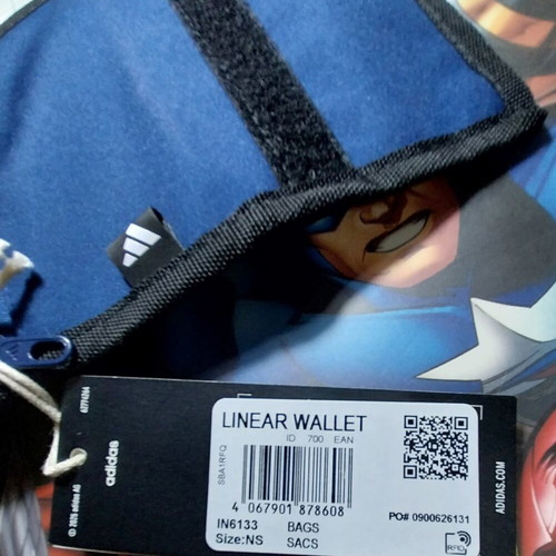 Adidas wallet, blue, new with tags