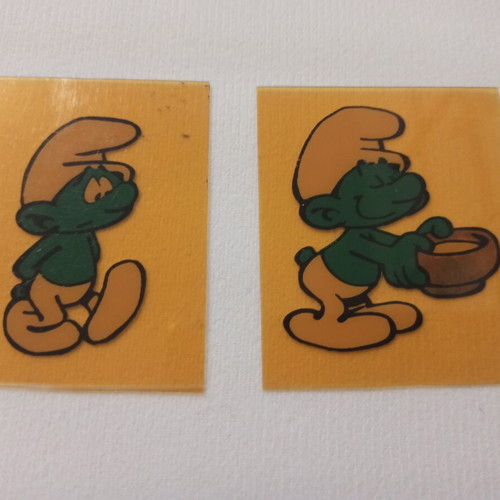 Smurfs transparent plastic cards pack of 10 used, 1980s