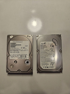HDD SATA 3.5 inch used Seagate Barracuda 80GB and Hitachi Deskstar 320GB