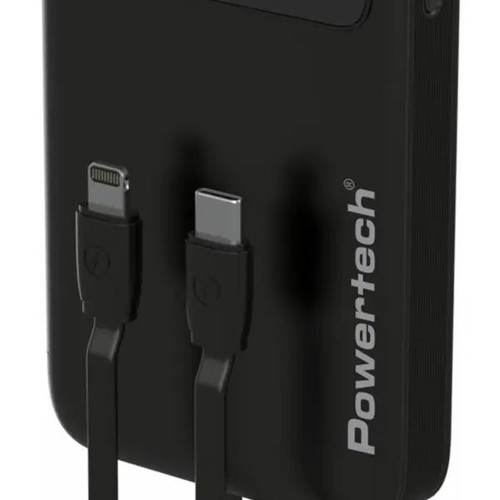Powertech Power Bank PT-1417 10000mAh 22.5W with Cables and Display