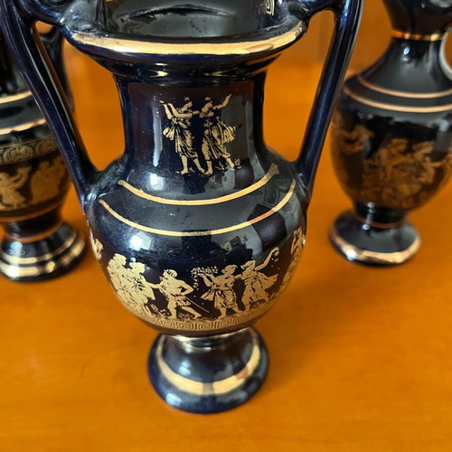 Porcelain decorative items three, handmade, 24K gold, new