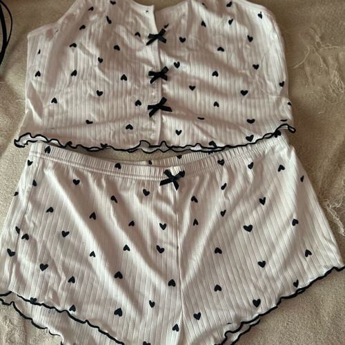 Shein summer pajamas like new, size M, black and white