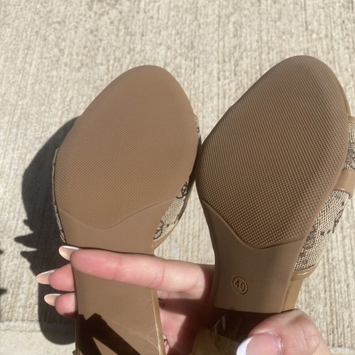 Guess women's summer heels new, beige and brown, size 40