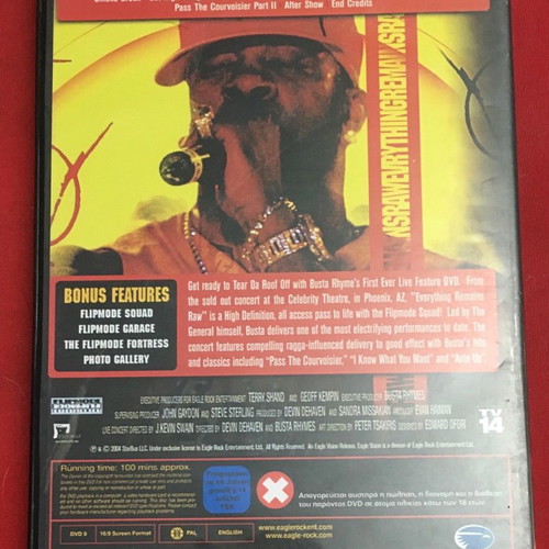 Busta Rhymes Everything Remains Raw DVD used, hip hop