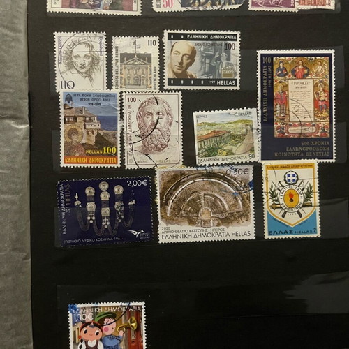 Stamps used Greek and foreign, album pack