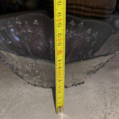 Crystal salad fruit bowl in flower shape like new