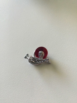 925 silver pin used with agate, small
