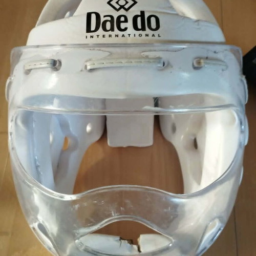 Taekwondo Daedo Head Gear with Mask Medium used