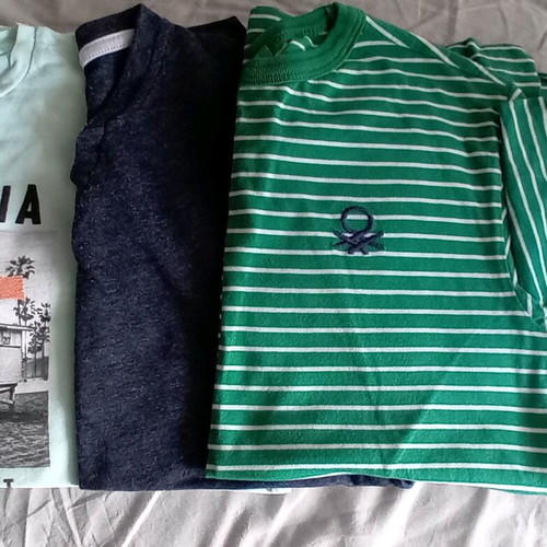 Set of 3 short-sleeve T-shirts Mango, Benetton, Teranova for 8-year-old boy like new