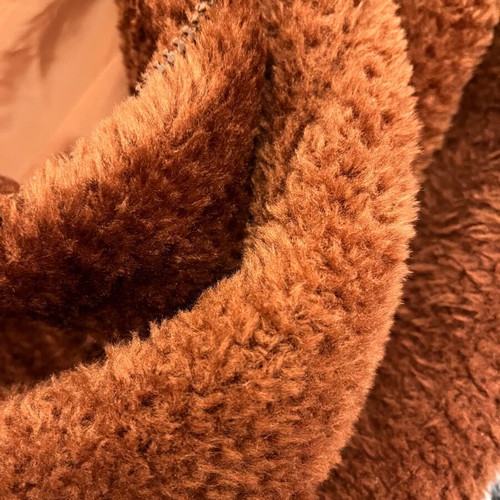 Teddy jacket like new, warm cinnamon color