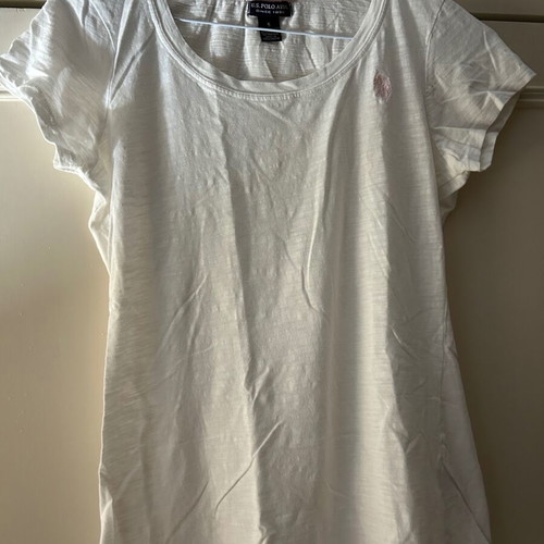 U.S. Polo Assn. women's blouse S like new, white, cotton