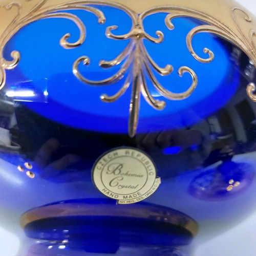 Bohemia fondantière used crystal with 24k gold and hand painting