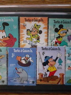 Turks & Caicos Islands Disney Adventures by the Sea Summer Mickey 7 Stamps Set MNH