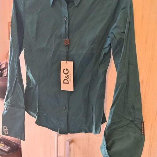 D&G women's shirt M, petrol emerald green, new with tags
