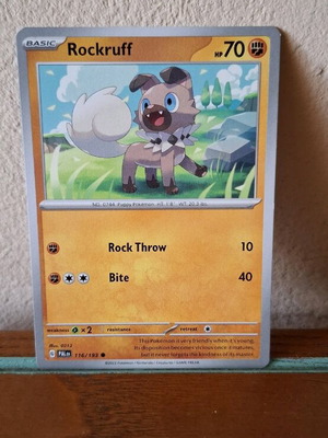 Pokemon card Rockruff new