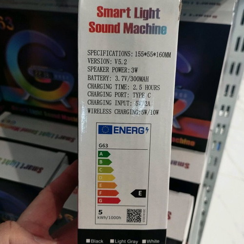Smart Light G63 Bluetooth Speaker 3W like new with wireless charging and 7 colors